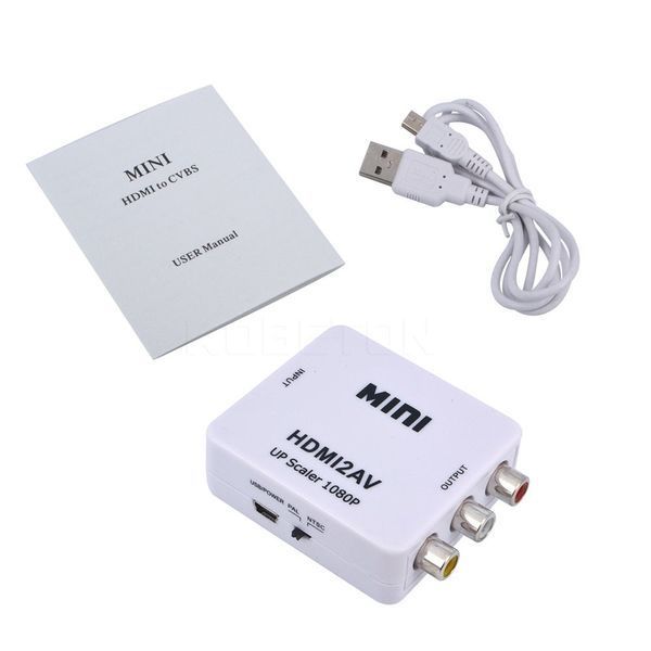 Конвертер HDMI - AV RCA stereo audio mini для презентаций просмотра видео и пр. AY:26 Real HD 1080P 3636 фото