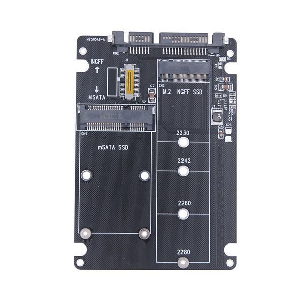 M2505A9-A адаптер переходник для SSD M.2 NGFF (B+M или B key) + mSATA под SATA 3.0 (2.5') интерфейс 7122 фото