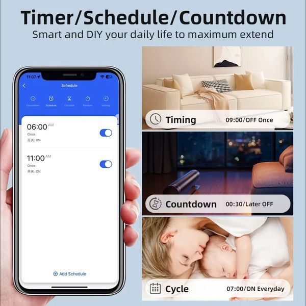 Tuya AP-SMT-Breaker01-1CH мініреле вимикач розумна розетка 16A Wi-Fi (802.11 b/g/n) Smart Socket Smart Plug 7988 фото