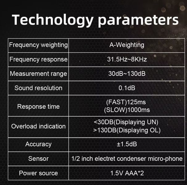 Шумомер FY8862 40-130 dB портативний вимірювач рівня шуму з A-фільтром 2308-2 фото