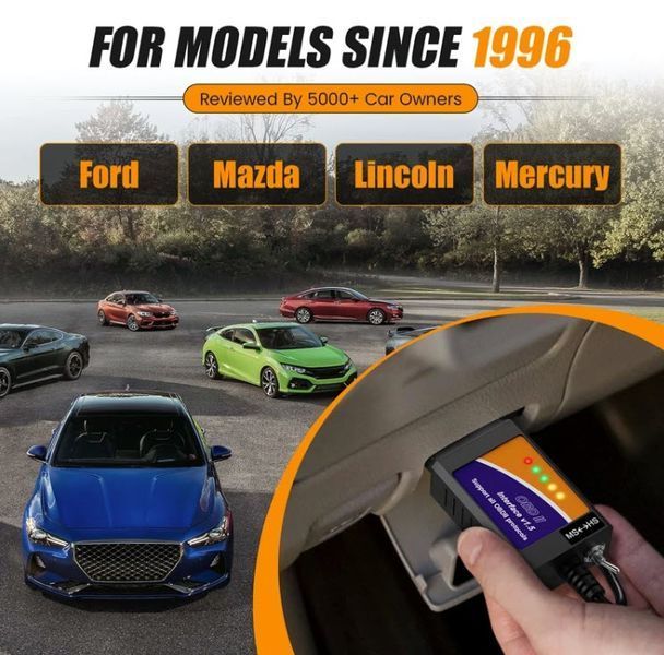 ELM327 V1.5 USB адаптер с переключателем линий (HS/MS/CAN) и чипом PIC18F25K80 &ndash; диагностический сканер для автомобилей OBD2 Mazda Ford Lincoln 2373-2 фото