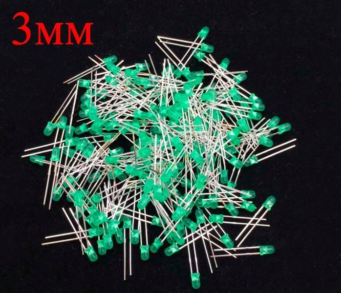 3мм зеленый LED светодиод 20mA 5193 фото