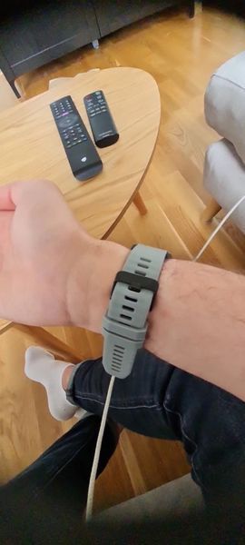 Ремешок (26 мм) Garmin QuickFit Fenix 6X 6X 6 Pro (серый -Grey-) силикон каучук&nbsp;Fenix&nbsp;Quaitx&nbsp;Descent&nbsp;VERTIX En 6647 фото