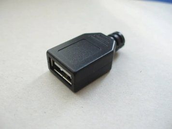 USB Type-A коннектор 2. 0 Female 4 Pin Plug Connector Socket DIY 2603 фото