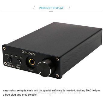 Dilvpoetry DAC-X6 (DAC-Q5) PRO Mini HiFi Amplifier ЦАП цифро-аналоговый преобразователь (усилитель) внешняя пр 5840 фото