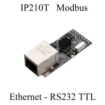 Модуль IP210T Modbus конвертер Ethernet &mdash; RS232 TTL RTU RJ45 сервер передавання даних промисловий 5965 фото