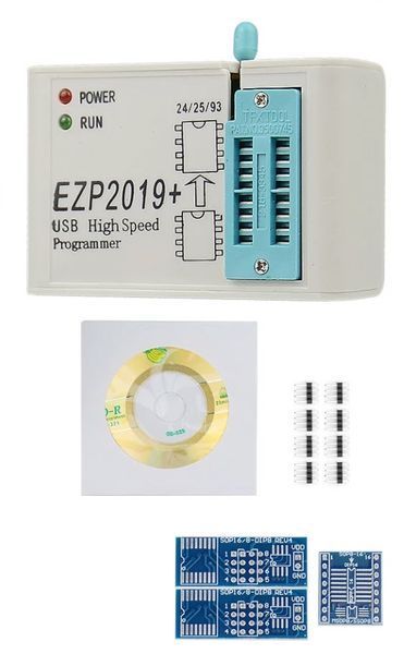 Программатор EZP2019+ USB SPI для EEPROM и Flash чипов, высокоскоростной, совместим с Minipro 3520-2 фото