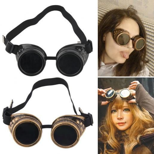 FLOWERLI Очки Gothic Retro Vintage (цвет: состаренная бронза) Victorian Style (миньены) кибер гогглы стимпанк 3270-3 фото