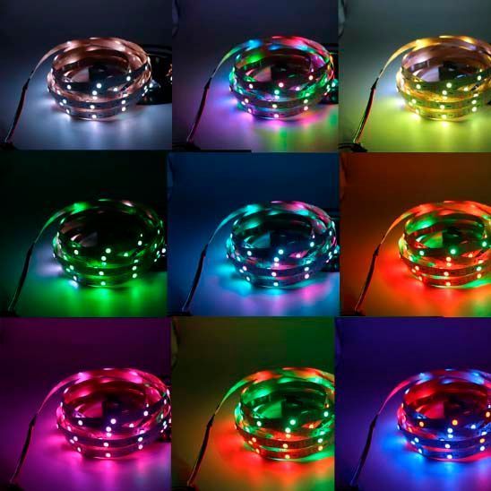 WS2812B 5V 15led 50 см Адресна світлодіодна стрічка RGB SMD5050 WS2812 програмована 5168 фото