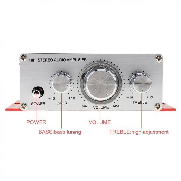 Аудио усилитель звука HY-2001 Hi-Fi 12V 40W (2*20W) Mini Auto Car Stereo Amplifier 2 Channel 4759 фото
