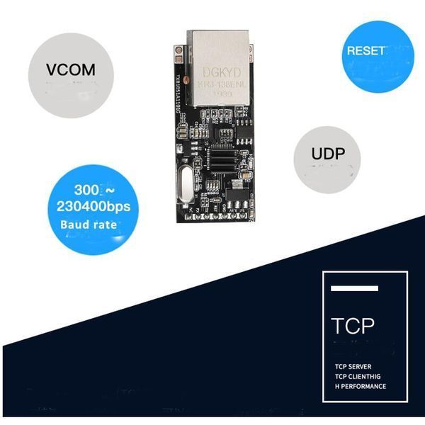Модуль IP210T Modbus конвертер Ethernet - RS232 TTL RTU RJ45 сервер передачи данных промышленный 5965 фото