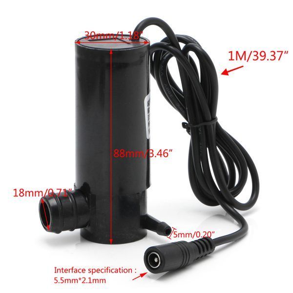 Насос DC 12VAC 36W 8м 400 л/год побутовий полив басейн фонтан дача зрошення крапельний 4279 фото