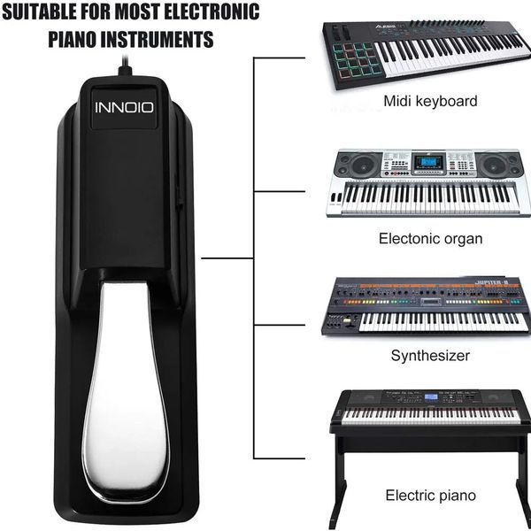 Педаль сустейну для синтезаторів серій Roland Korg Yamaha Casio Sustain Pedal ел.Foot Control HID Electric Piano Electronic Organ 7379 фото