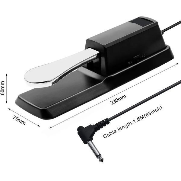 Педаль сустейну для синтезаторів серій Roland Korg Yamaha Casio Sustain Pedal ел.Foot Control HID Electric Piano Electronic Organ 7379 фото