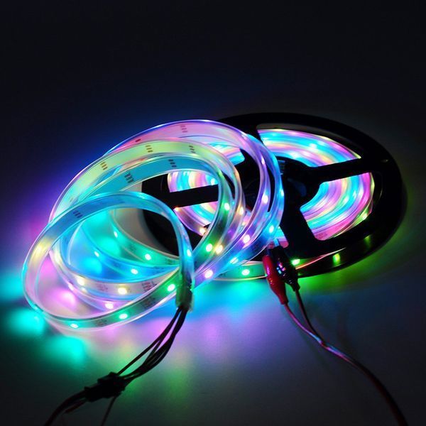 WS2812B 5V 15led 50 см Адресна світлодіодна стрічка RGB SMD5050 WS2812 програмована 5168 фото