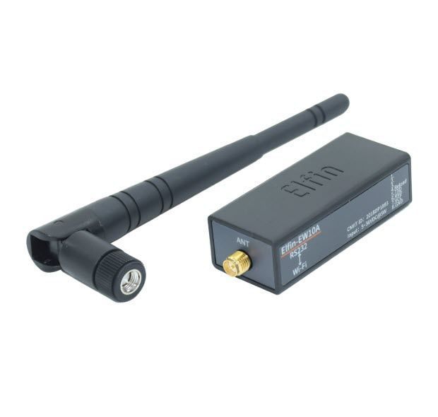 Elfin-EW10А(RP-SMA) конвертер RTU RS232 - WiFi Modbus TCP-IP DIN (на DIN-рейку) внешняя антена + ДИН планка + кабель Elfin-EW10A(RP-SMA) - это высокоэффективный преобразователь последовательного интерфейса RS232 в беспроводную сеть Wi-Fi (стандарт TCP/IP) 5374-4 фото