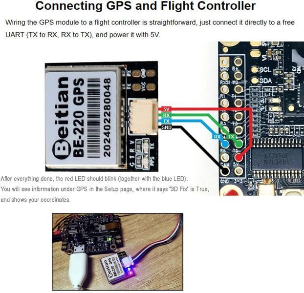 GPS BE-220 Beitian NEO-M8N чип Ublox М8030(GPS+GLONASS) модуль навигации для БПЛА антенна дрон навигация аэро разведка 4652-2 фото