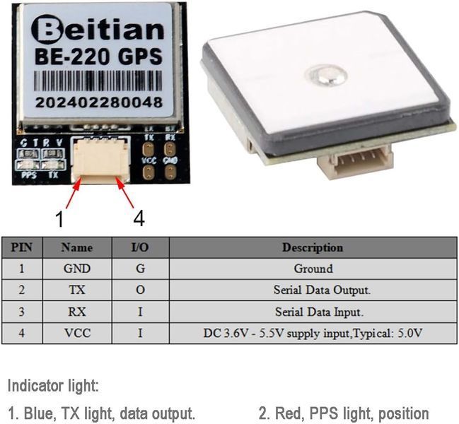 GPS BE-220 Beitian NEO-M8N чип Ublox М8030(GPS+GLONASS) модуль навигации для БПЛА антенна дрон навигация аэро разведка 4652-2 фото