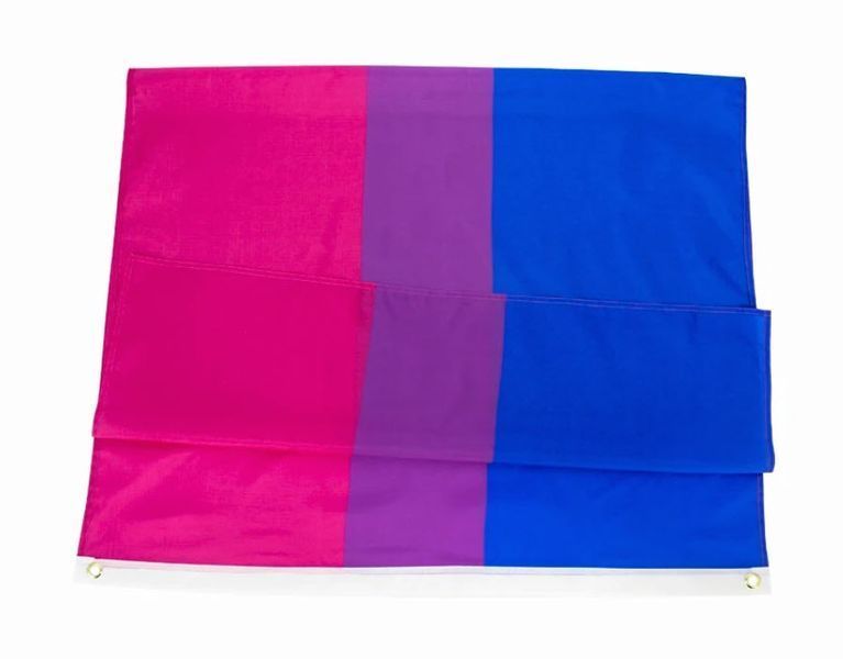 Прапор бісувальної спільноти би гордості Flag LGBT (150*90 см) Майкл Пейдж 1998 ЛГБТ-прайд для декору, приватних і музейних колекцій, експозицій, науково-дослідної та викладачської д 8187 фото