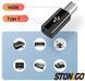 Перехідник USB B (тато) midi - USB Type-C (мама) універсальний адаптер на квадратний роз'єм під принтер 8209 фото 4