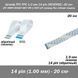 Шлейф FFC FPC 1мм 14 pin -20 см- (обратный REVERSE) ZIF AWM 20624 60V VW-1 80C LIF провод flex гибкий подвод 7680-2 фото 1