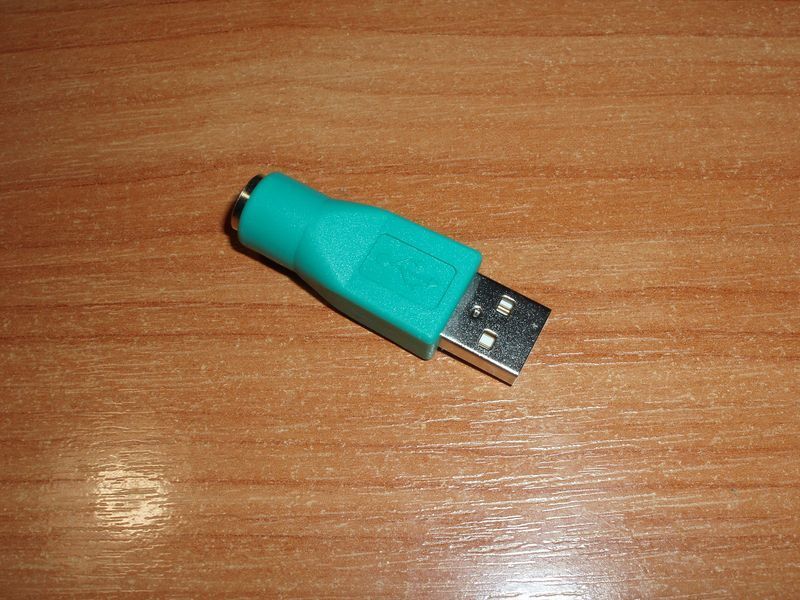 Адаптер USB (тато) - PS/2 6 pin (female, мама)&nbsp;зелений перехідник для підключення мишки&nbsp;mouse 177 фото