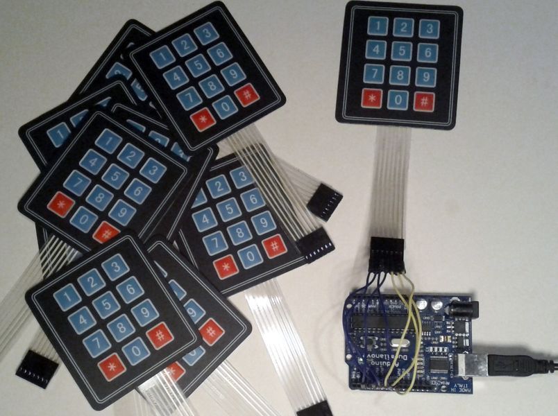 Клавиатура цифровая 4*4 16 кноп Keypad Keyboard Arduino AVR PIC ARM Мембранная клавиатура на клейкой основе, 2011 фото