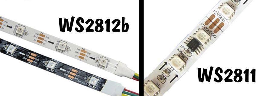 WS2812B 5V 15led 50 см Адресна світлодіодна стрічка RGB SMD5050 WS2812 програмована 5168 фото