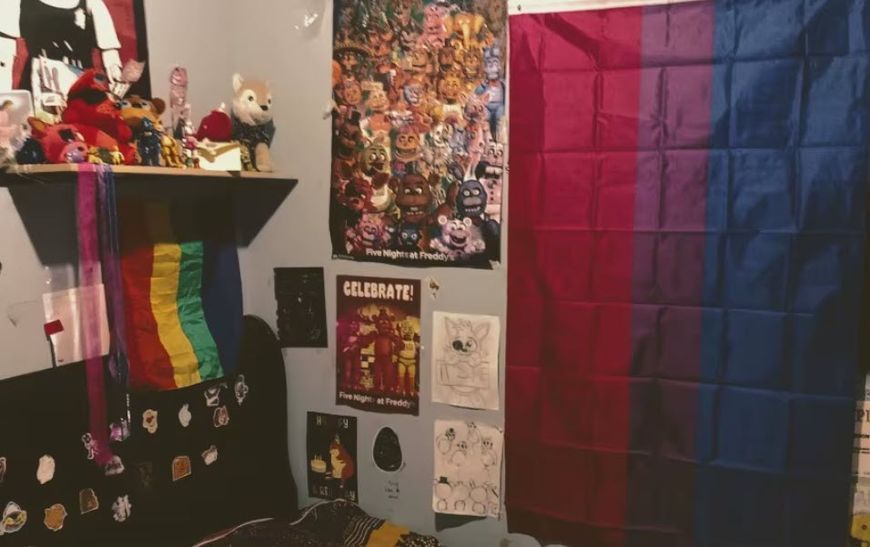 Прапор бісувальної спільноти би гордості Flag LGBT (150*90 см) Майкл Пейдж 1998 ЛГБТ-прайд для декору, приватних і музейних колекцій, експозицій, науково-дослідної та викладачської д 8187 фото