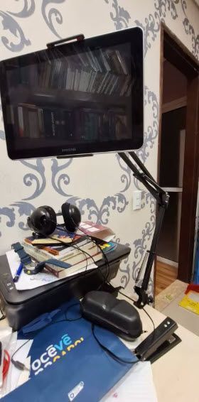 StandPro пантограф стойка держатель универсальная (ширина захвата 11...17 см) мобильного/планшета металлически 8013 фото