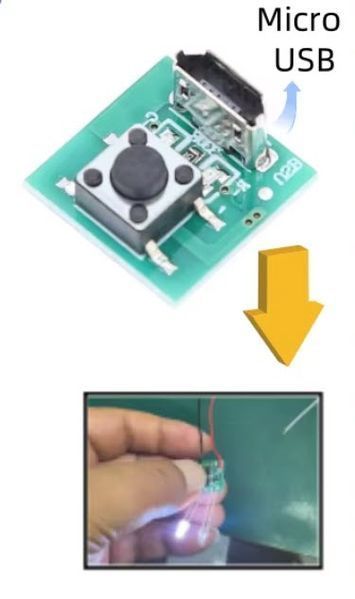 Універсальний драйвер для ліхтаря 3.7-4.2 В SM-48 (micro USB) Samirob I2-YN-YY411 DIY LED плата драйвер 18650 21700 USB інтегрований модуль 8114-2 фото