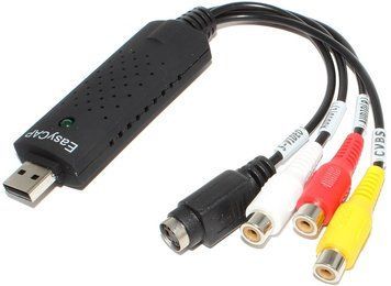 Устройство видеозахвата EasyCAP USB 2.0 RCA video+audio,+S-Video плата оцифровки VHS TV просмотр наблюдение че 0473 фото