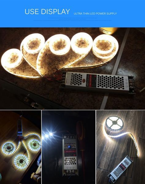 MN-100W 12 V 8.5 А блок живлення для LED-стрічки 220 V &mdash; 12 V (8,5 A 100 W) ультратонкий для внутрішнього встановлення (транс 6491-2 фото