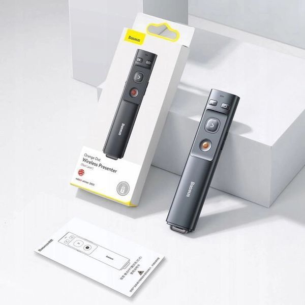 Baseus Orange Dot (ZCFYB-B0G) презентер беспроводный 2,4 ГГц (USB + USB Type-C) Wireless Presenter PPT Page Tu 7581 фото