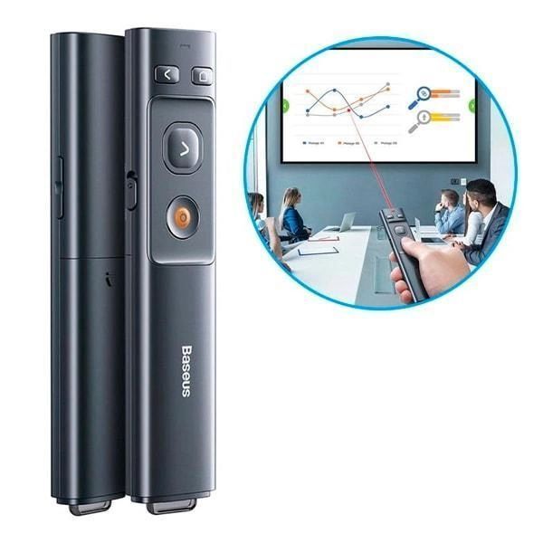 Baseus Orange Dot (ZCFYB-B0G) презентер беспроводный 2,4 ГГц (USB + USB Type-C) Wireless Presenter PPT Page Tu 7581 фото