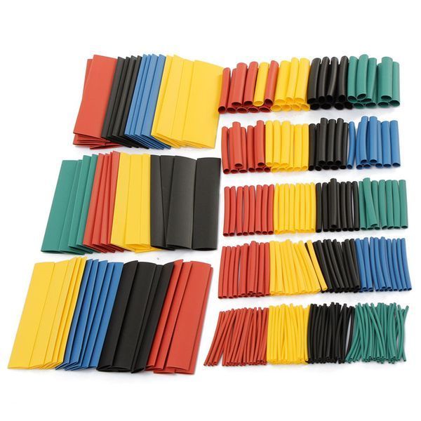 Термоусадка (набор) 328 шт 8 размеров трубки Polyolefin 2:1 Halogen Heat Shrink Tubing Tube Sleeving 3588 фото