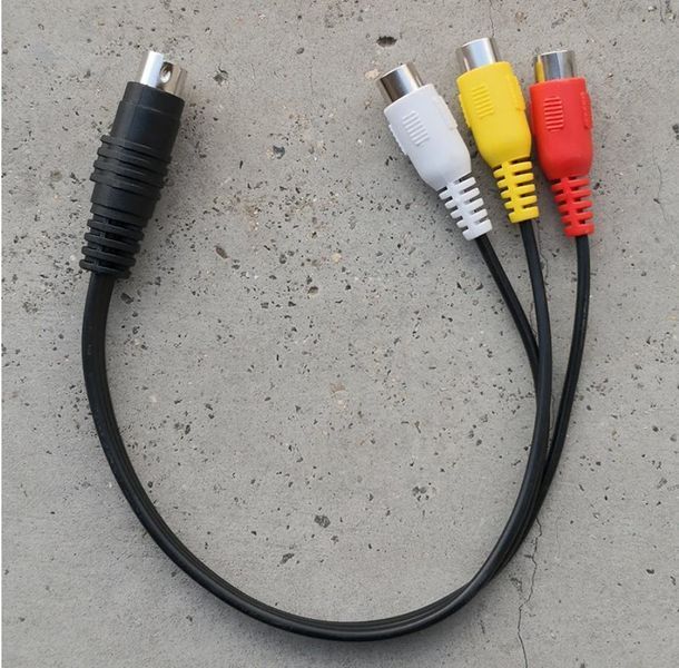Адаптер-кабель S-Video (4 pin) на 3 RCA "мама" (0,3 м.) &ndash; переходник для подключения медиаплееров и DVD к телевизорам 0261-2 фото