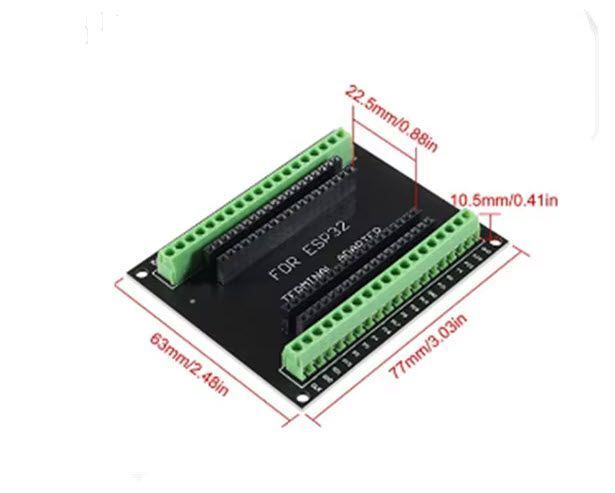 ESP32 (38 pin) DT-Y6593 адаптер перехідник живлення плата розробника розширення DYI GPIO Terminal Adapter 8069 фото