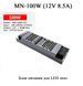 MN-100W 12 V 8.5 А блок живлення для LED-стрічки 220 V &mdash; 12 V (8,5 A 100 W) ультратонкий для внутрішнього встановлення (транс 6491-2 фото 1