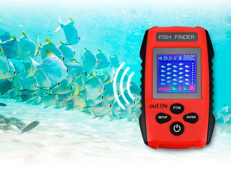 Эхолот для рыбалки, поиск рыбы Depth Fish Finder, проводной рыбопоисковый 5036 фото