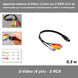 Адаптер-кабель S-Video (4 pin) на 3 RCA "мама" (0,3 м.) &ndash; переходник для подключения медиаплееров и DVD к телевизорам 0261-2 фото 1