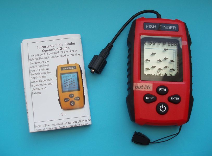 Эхолот для рыбалки, поиск рыбы Depth Fish Finder, проводной рыбопоисковый 5036 фото