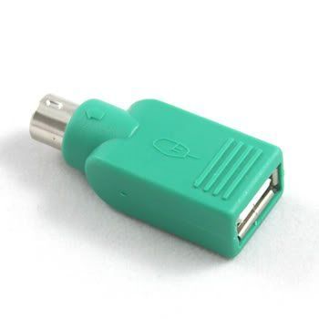 Переходник штекер PS/2 папа - USB A мама female (подключение USB мышки к старому разъему ПК пс/2) 2454 фото