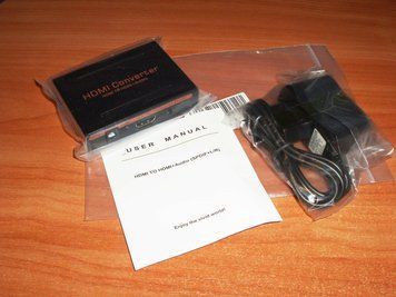 Конвертер HDMI 1.4 3D вход - выходы HDMI отдельный звук Toslink SPDIF +Audio RCA L+R 5.1CH DTS AC3 PCM 3635 фото