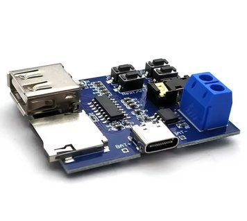 Arduino USB mp3 плеер (слот Type-C) TF card U disk усилитель Format decoder board module amplifier decoding audio Player 5017-2 фото