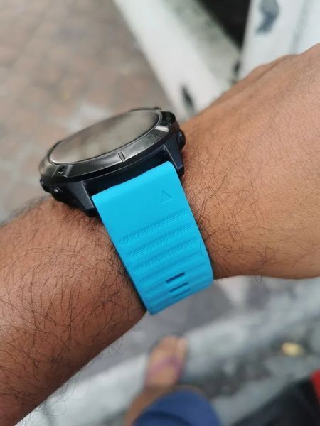 Ремінець (26 мм) Garmin QuickFit Fenix 6X 6X 6 Pro SKY (БЛАКИТНИЙ) силікон каучук 7578 фото