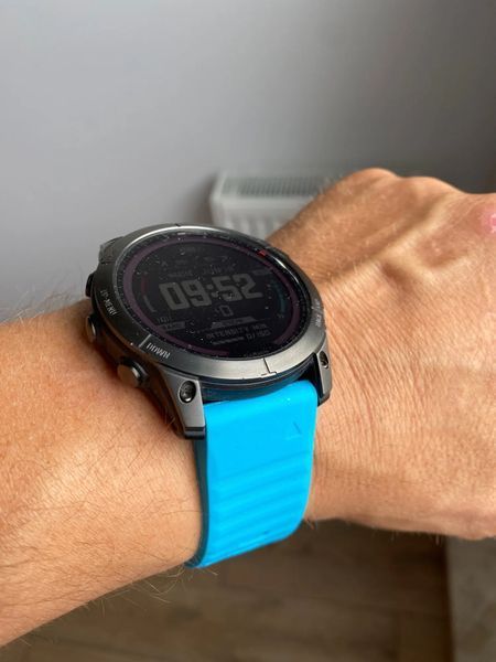 Ремінець (26 мм) Garmin QuickFit Fenix 6X 6X 6 Pro SKY (БЛАКИТНИЙ) силікон каучук 7578 фото