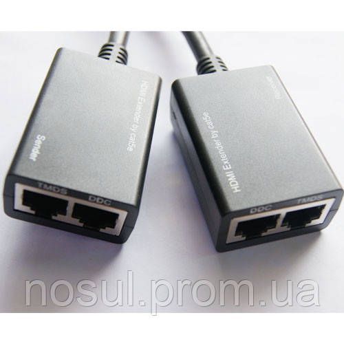 Подовжувач HDMI &mdash; RJ45 звита пара CAT-5e/6 до 30 м кранований кабель UDP 1080 720 FUllHD #1 727 фото