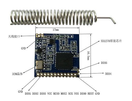 SEMTECH XL1278-SMT 433MHz трансивер модуль беспроводной связи LoRa SX1278 long range RF wireless module DRF127 7028 фото
