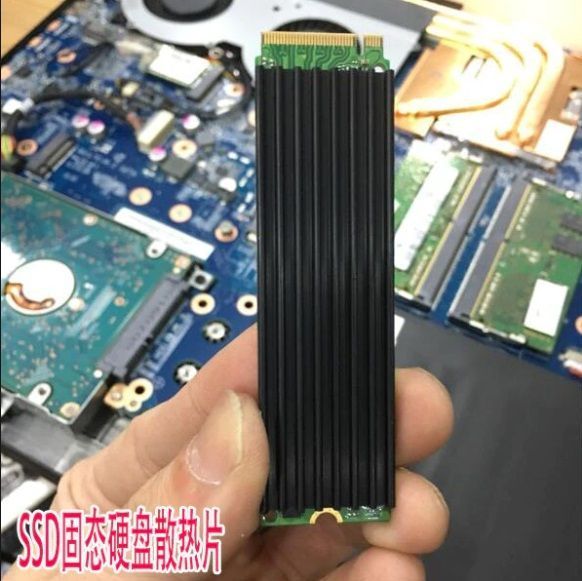 Радиатор алюминиевый для SSD (черный) SM961 960PRO M.2 NGFF NVME 2280 и другие модели ССД носителей 4829 фото